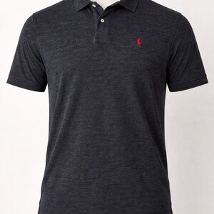 Polo Ralph Lauren Polo Shirt XL Charcoal Gray Red Pony